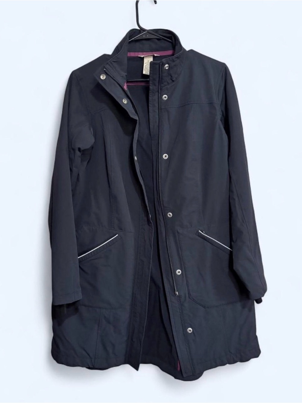 Duluth Trading Co Black Trench Coat